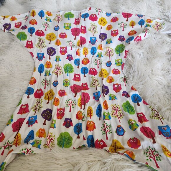 SLEEPING BABY Flying Squirrel Pajama 2T 3T Tree Owls Forest NEW - Picture 7 of 11